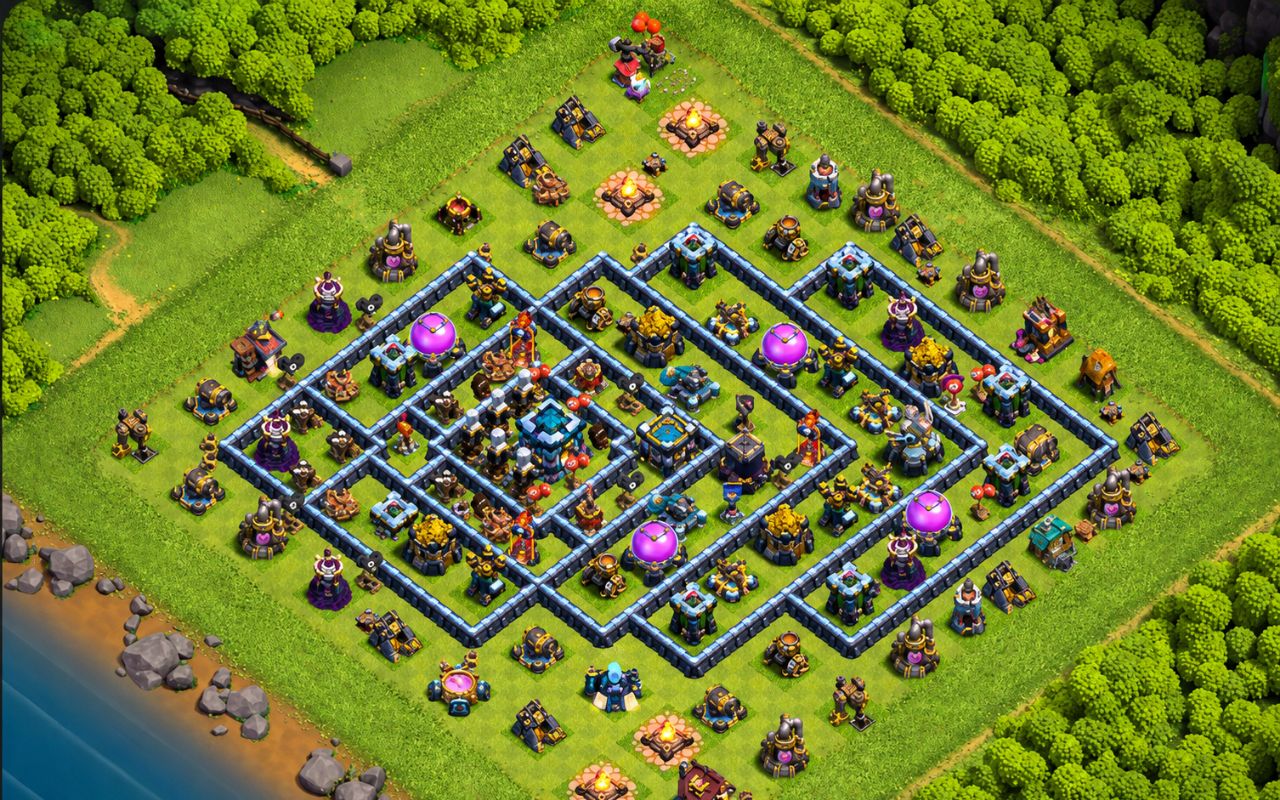 Town Hall 13 Hybrid Base layout by LaDy_D