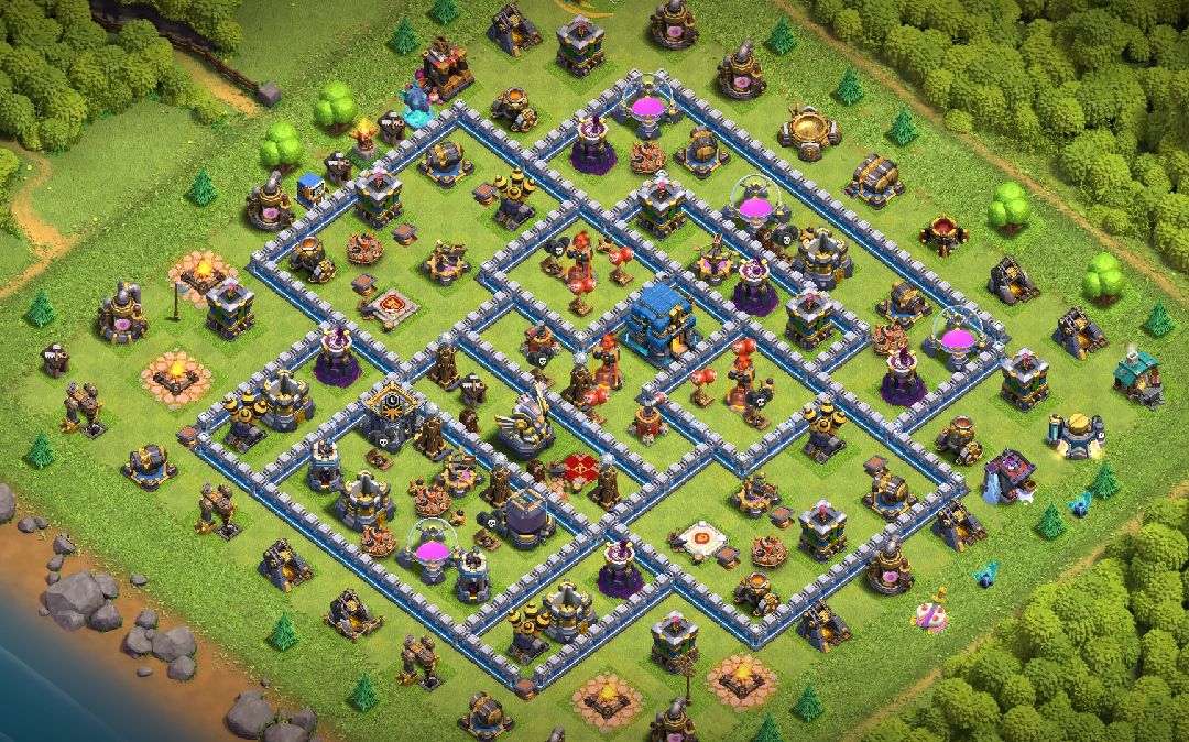 Town Hall 12 Trophy Base layout by Keroppi