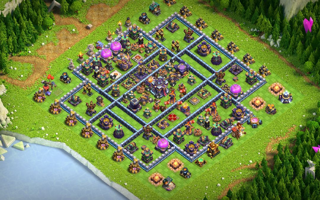 Town Hall 15 Trophy Base layout by Wired
