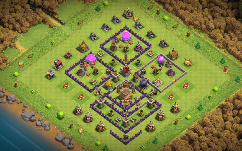 Town Hall 8 Trophy Base layout by User