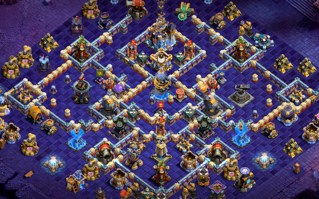 Town Hall 18 Hybrid Base layout by Sn0w0wl