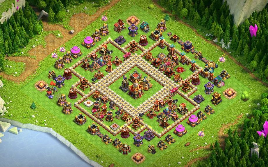 Town Hall 16 Trophy Base layout by XLR8