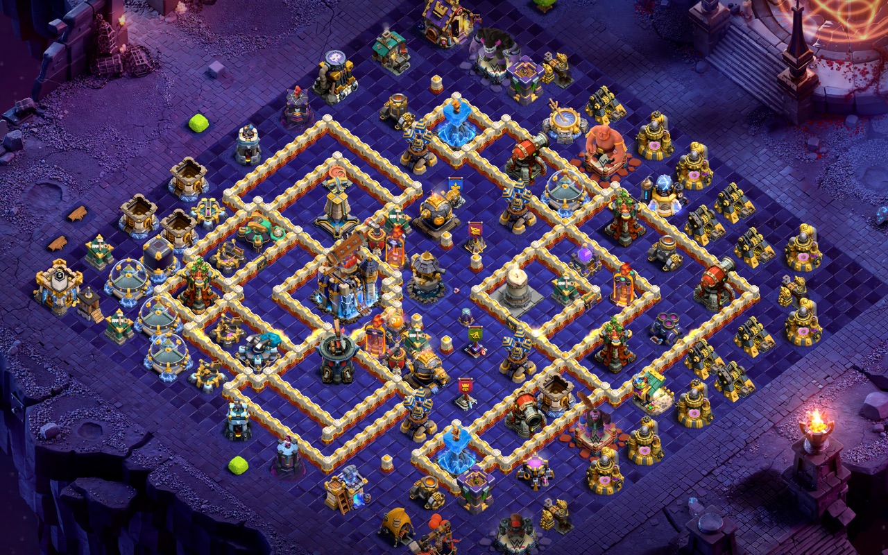 Town Hall 18 Hybrid Base layout by Sn0w0wl
