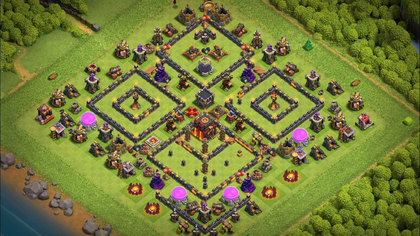 Town Hall 10 Trophy Base layout by TReX