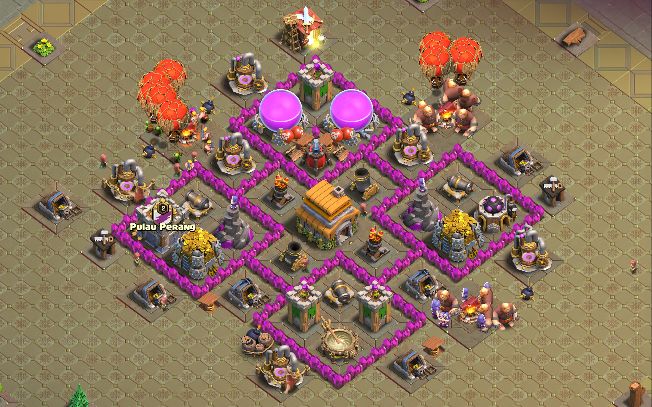 Town Hall 6 Trophy Base layout by Hasbil26