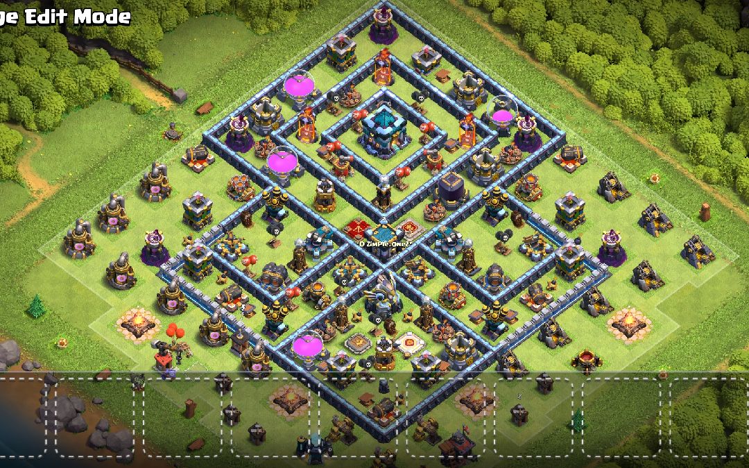 Town Hall 13 Trophy Base layout by User