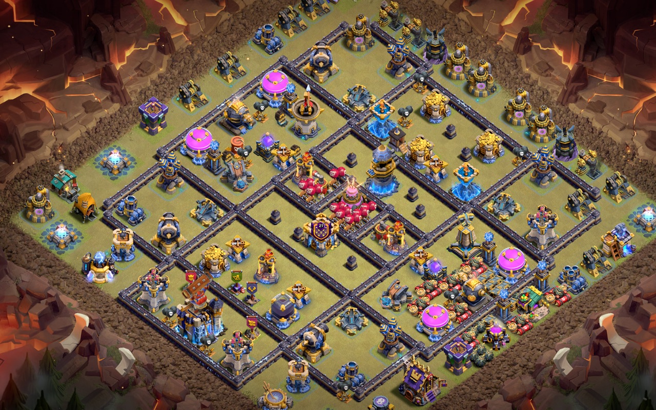 Town Hall 18 War Base layout by Kings Villa