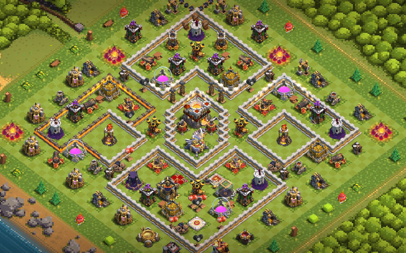 Town Hall 11 Trophy Base layout by Burger⚔