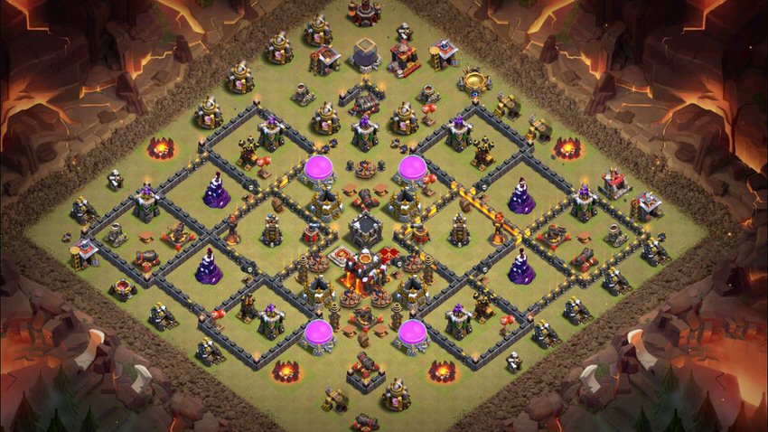 Town Hall 10 War Base layout by TReX