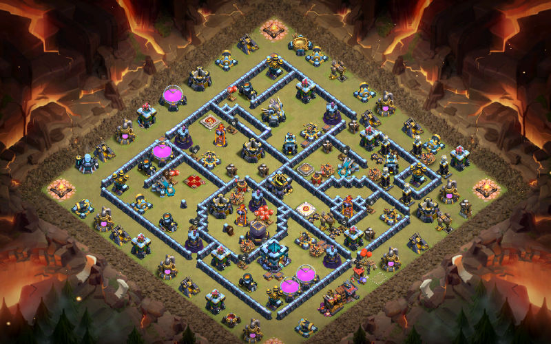 Town Hall 13 War Base layout by @Scarlett08