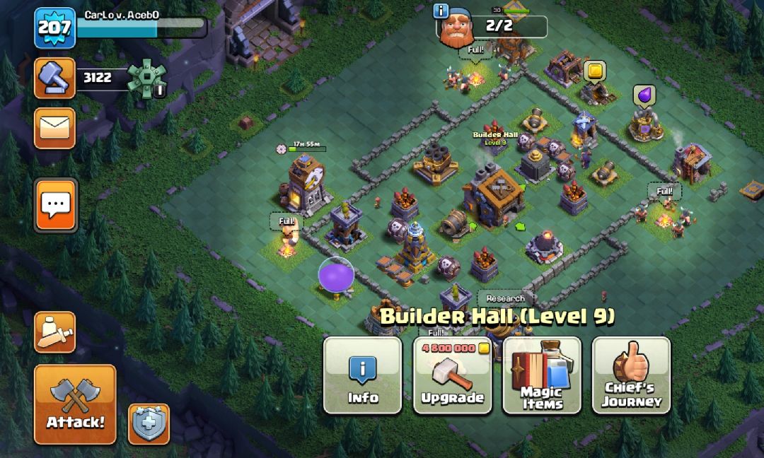 Builder Hall 9 Builder Base layout by BeaTrix™